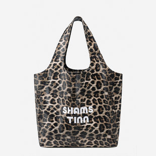 (Cross-border trading), fashionable handheld capacious retro trend shopping bag for traveling, city style