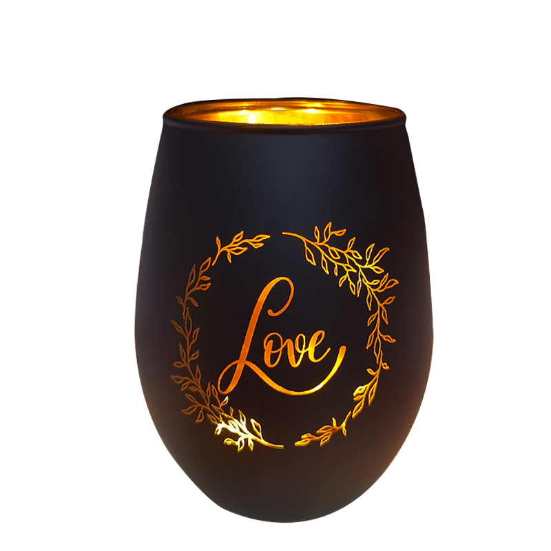 Vela creativa taza transparente Europea candelabro decoración vela botella de cristal boda restaurante vela titular aromaterapia vela moda