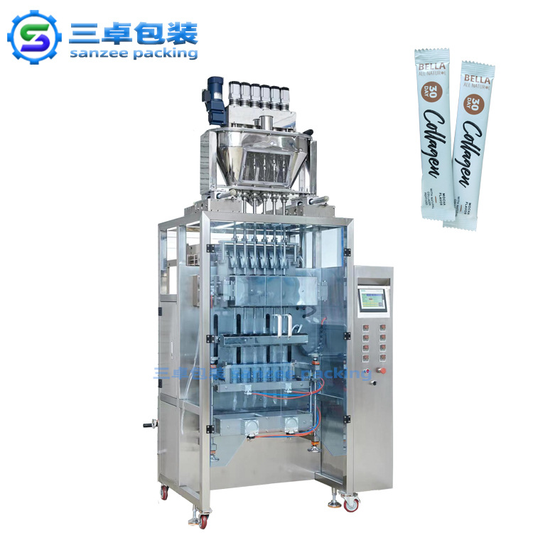 广州多列包装机 圆角粉剂多通道包装机 背封条包食品粉末包装机