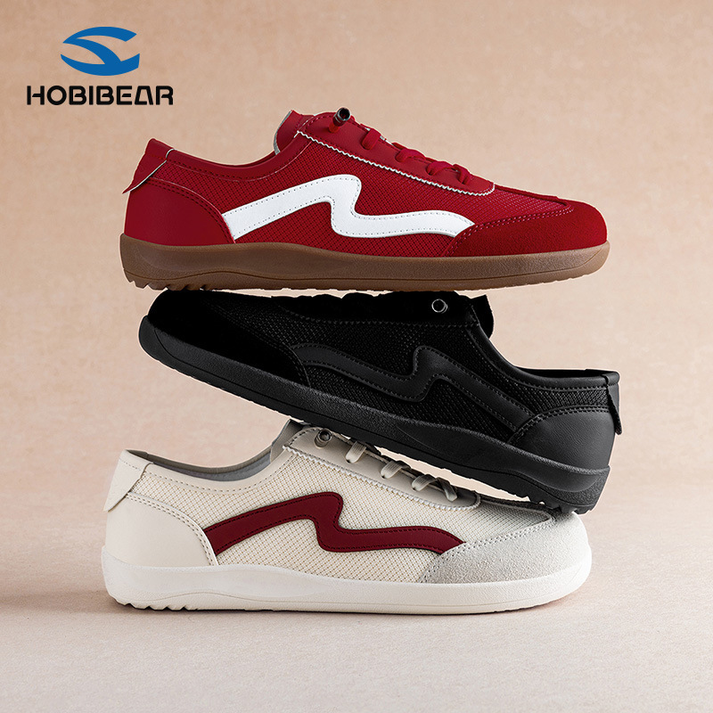 Hobibear Wide-Toe Shoes, Spring and Autumn Soft-Soled Walking Shoes, Versatile Sports Shoes, Daily Comfortable Outdoor Training Shoes, Direct Sales