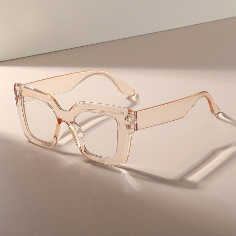 欧美新款大框猫眼时尚平光镜跨境百搭防蓝光女简约眼镜Glasses|undefined