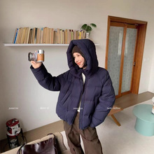 巧析藏蓝色短款羽绒服58707