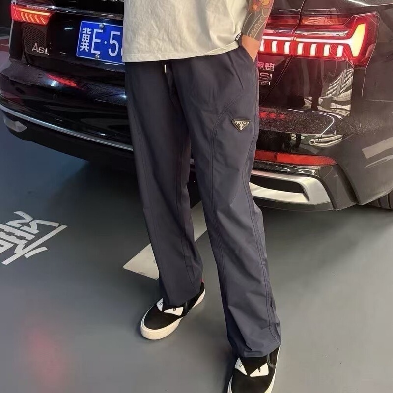 High-End Version in Stock American Retro Scimitar-Style Casual Pants Trendy Brand Light Luxury All-Season Outdoor Pants Men's Loose Versatile Fashion