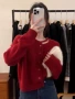圆领打底挂脖显瘦毛衣