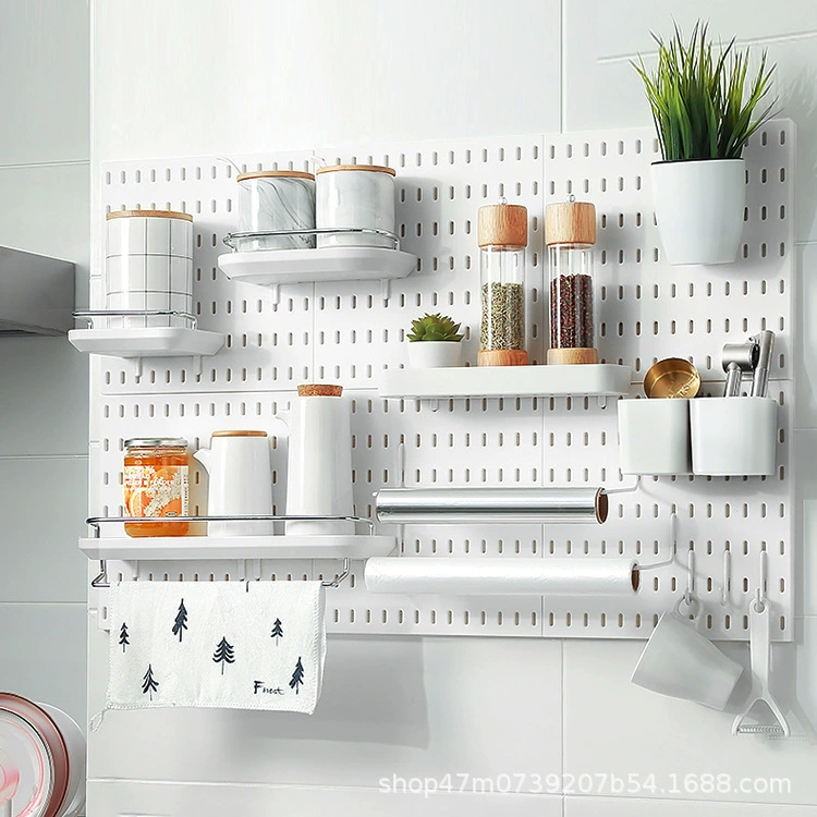 Пропустите дырки, дырки, держатель для хранения, бытовая стена, кухня, ванная комната, стеллаж, стеллаж, настенный настенный