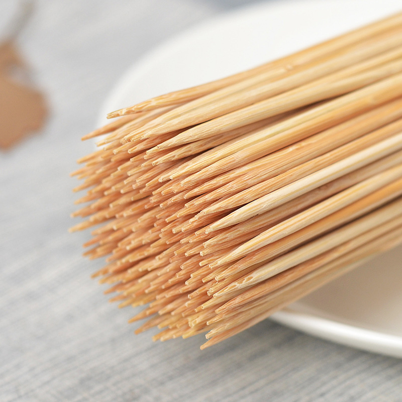 一次性竹签批发带卡头竹签4.0烤面筋烧烤关东煮糖葫芦串竹签子|ru