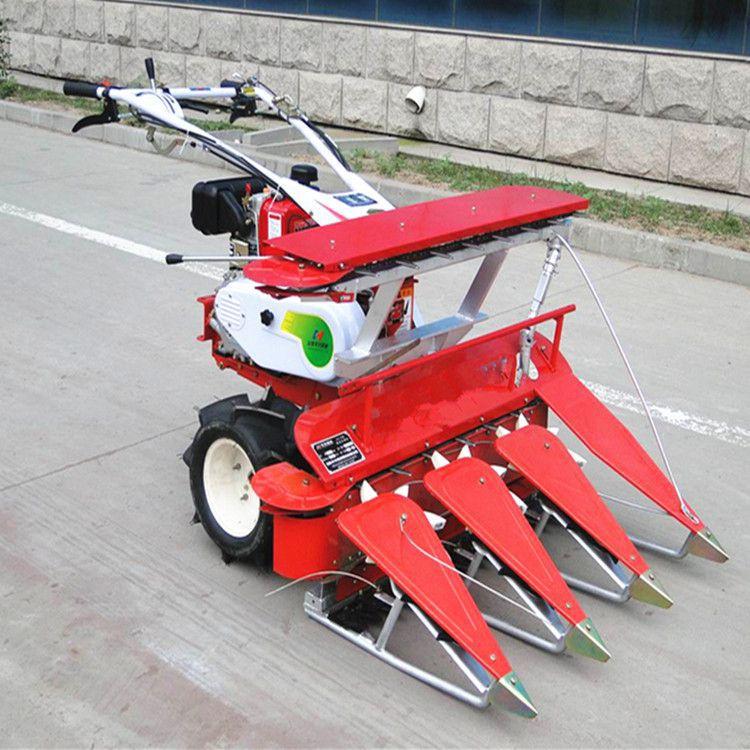 Máquina de corte y secado de arroz tipo empuje manual maíz maní cortador y secador de gasolina móvil cosechadora de arroz