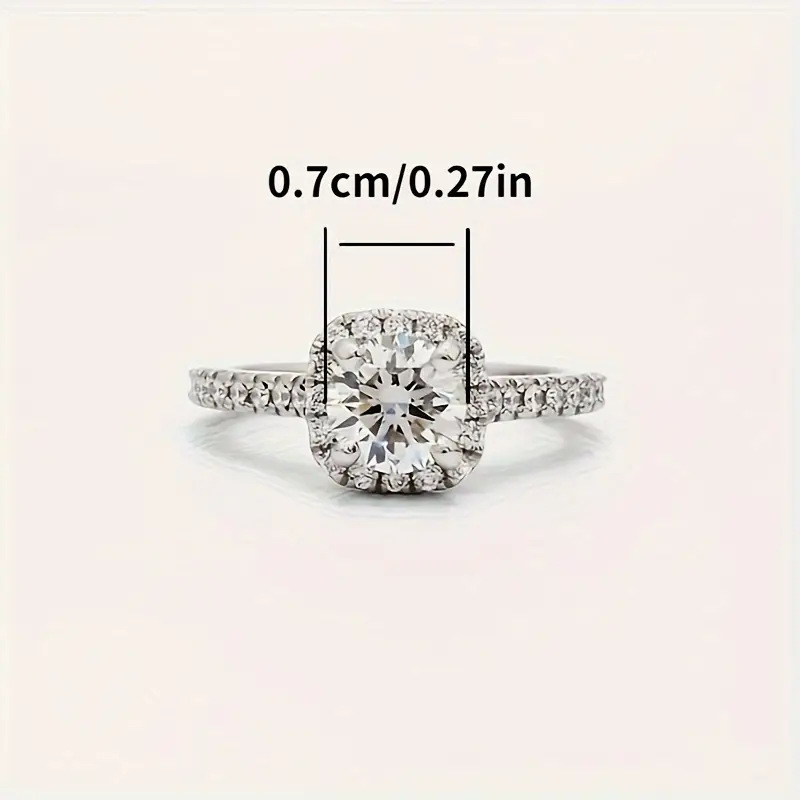 Diamant Damen versilbert Paar Deluxe Hochzeit Platin Quadrat Paket Luxus Set Antragsring_voghion.com