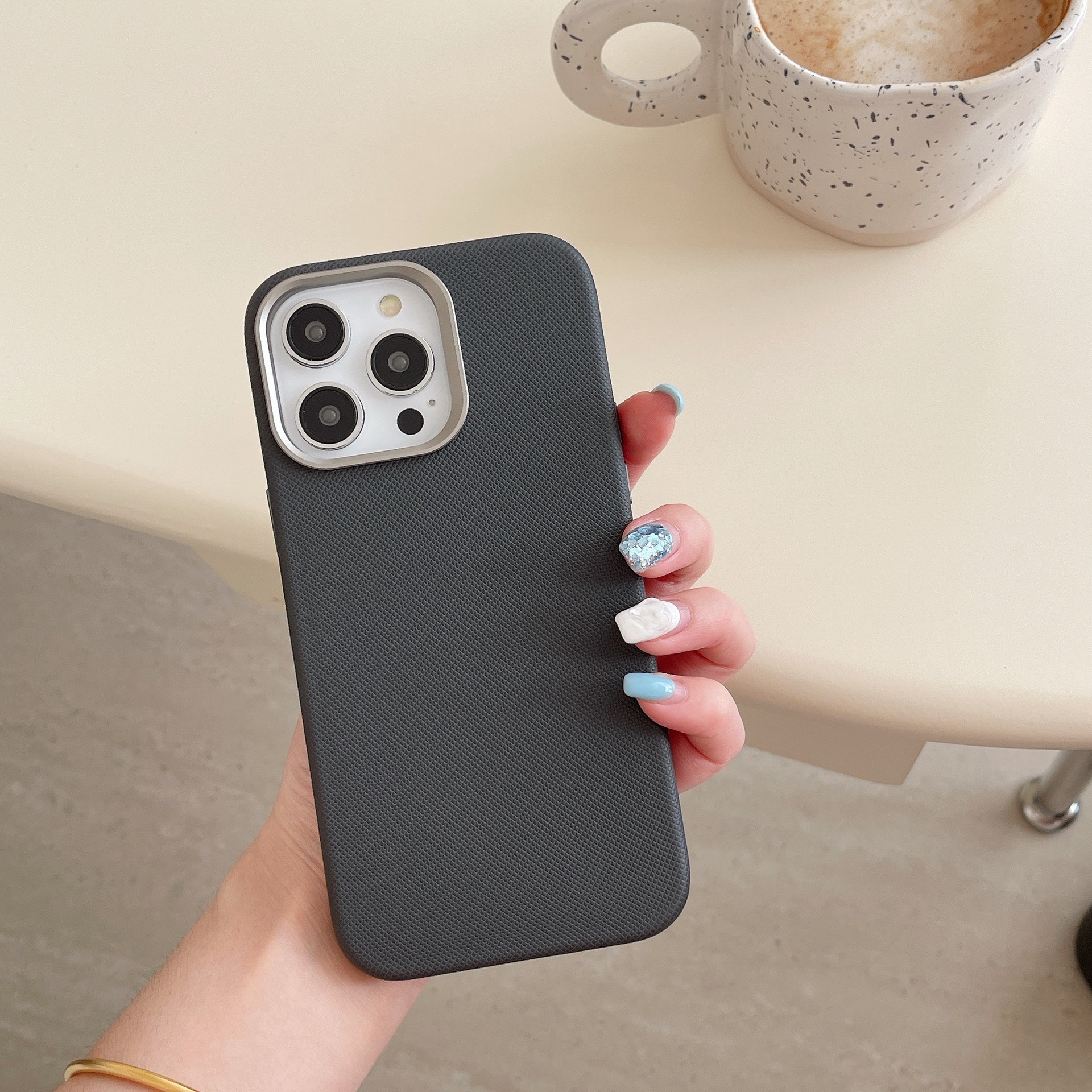 Funda de Cuero con Textura de Diamante para Teléfono 10