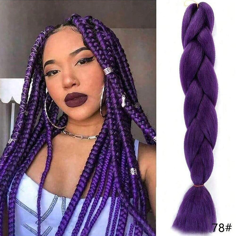 Peruca de trenza africana mujer color trenza artefacto de alta temperatura seda de trenza cabello cabello cab