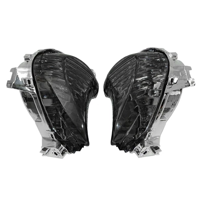 Suitable for Suzuki Falcon Hayabusa GSX1300R 08-20 front and rear turn signal lamp housing lampshade lens (Motorcycle tail) - smoked-black-front-turn-signal-shell