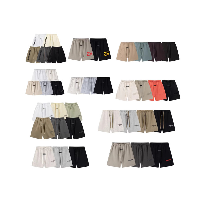 Fear of God Fog Essentials Summer Loose Shorts for Men and Women, Sports and Fitness Shorts Fear of God Fog Essentials Summer Loose Shorts for Men and Women, Sports and Fitness Shorts