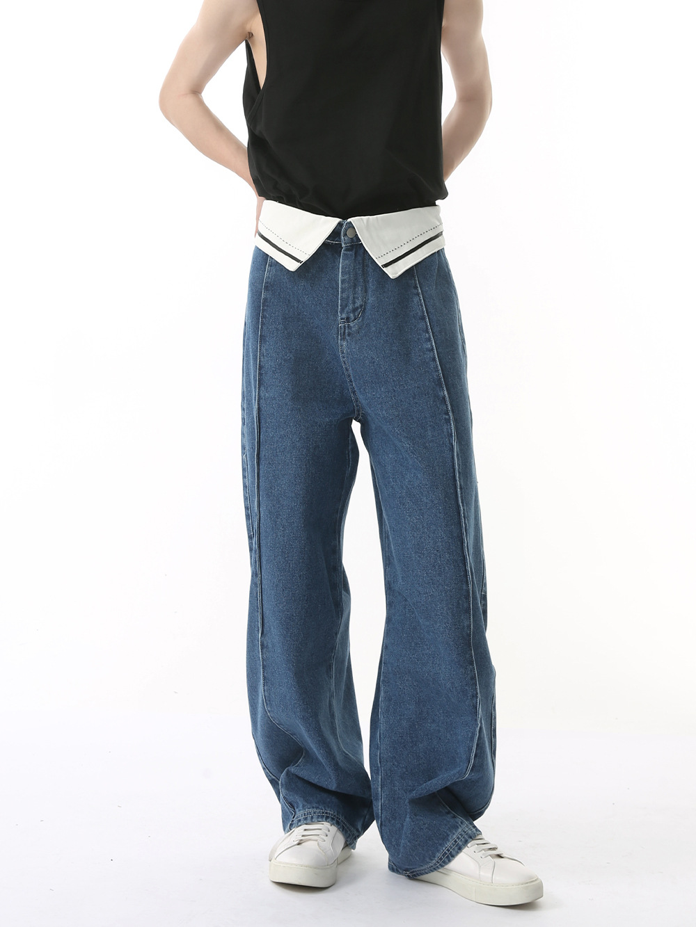 MTLCLOTHES Ropa de hombre | Deconstrucción del diseño de contraste de la cintura de nicho