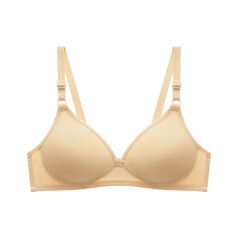 El comercio electrónico transfronterizo se dedica al comercio exterior, tazas pequeñas para personas de mediana edad y ancianos de color sólido, sujetadores de dos filas sin anillos de acero, ropa interior para madres