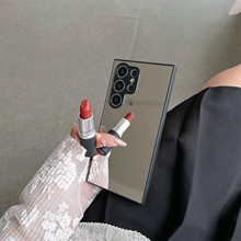 适用三星GalaxyS25ultra镜子手机壳日韩S25plus补妆镜面女保护壳