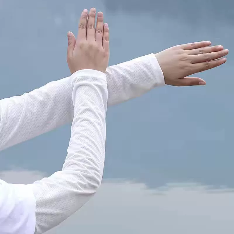 Нейлоновые солнцезащитные рукава для мужчин и женщин, дышащие перчатки для летних видов спорта на открытом воздухе, солнцезащита для велоспорта, дышащие сетчатые рукава из ледяного шелка.