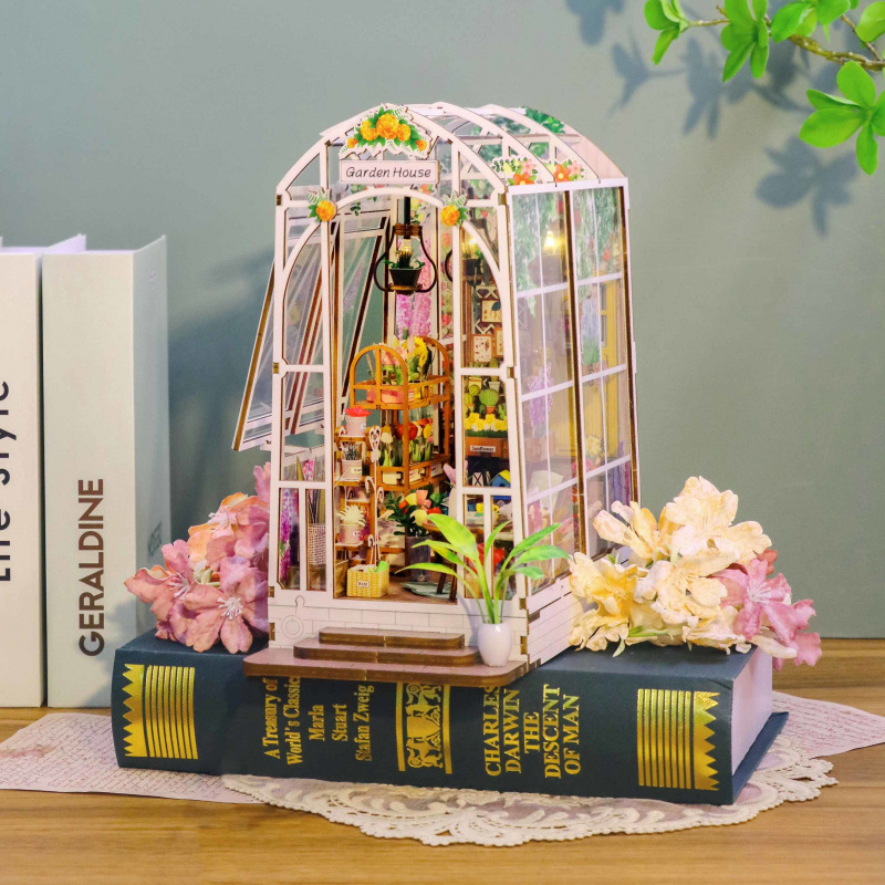 DIY キャビン手作りハウス組み立て立体パズルスーパーワールドビルディングブロックモデル女の子のおもちゃ誕生日|undefined