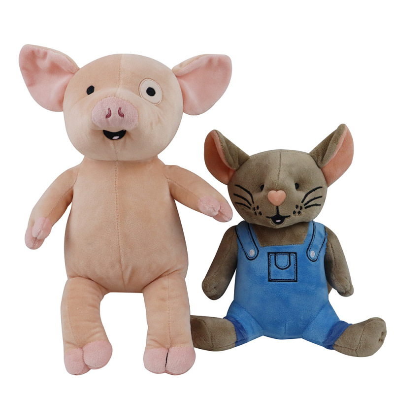 IfYouGiveAMouseACookie ぬいぐるみ ピンクの豚とネズミ 子供向け絵本人形 絵本周辺グッズ|undefined
