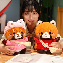 网红可爱变身小浣熊毛绒玩具浣熊公仔小熊公仔毛绒玩偶送女生礼物