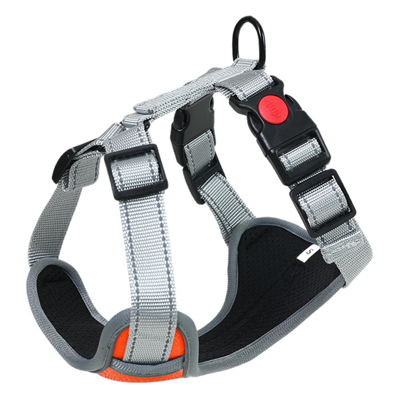 Nueva correa para el pecho del animal doméstico a prueba de explosiones de perforación Big Dog pecho trasero reflectante de cercanías correa de perro cuerda de perro