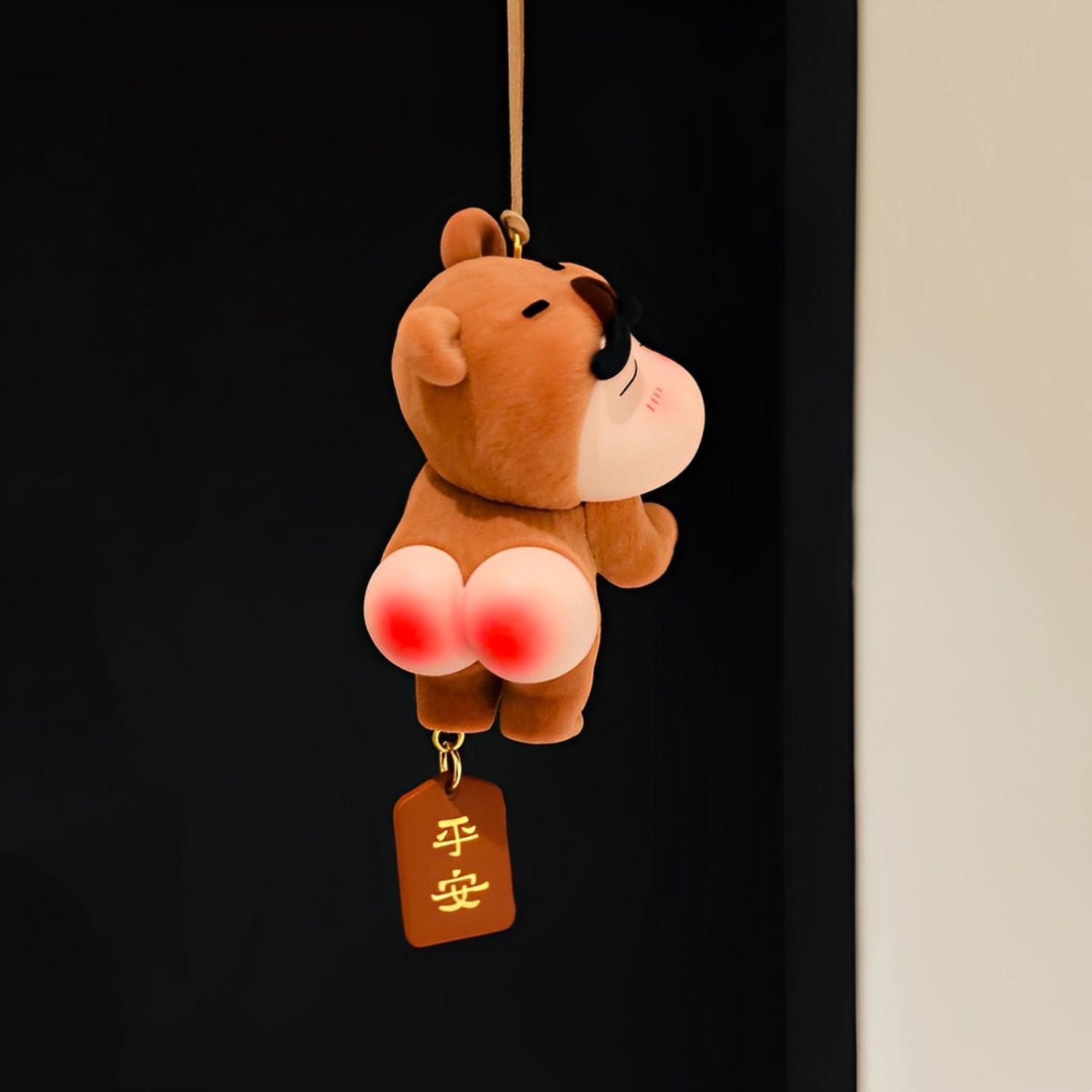 Crayon Shin-Chan Butt Bear Angel Shin-Chan with Wings Car Hanging Rearview Mirror Car Pendant Doll 2025 New Style