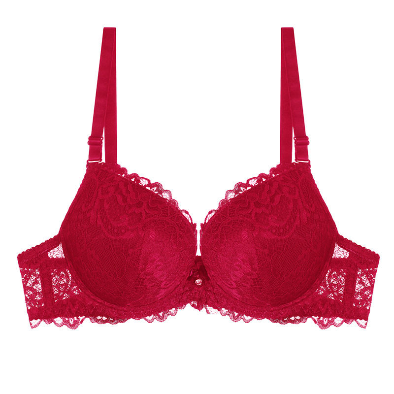 Cross-border lace sexy bra French B cup European and American solid color women's underwear foreign trade Amazon SHEIN bra