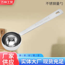 厂家直供不锈钢量勺10克奶粉勺调味羹15m厨房用l咖啡勺30毫升