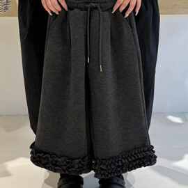 女童加绒裤子儿童阔腿裤秋冬装2026新款保暖加厚洋气休闲女孩长裤