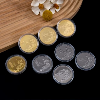 小目标纪念币金币摆件银币玫瑰花一亿十亿百亿千亿现货可制定