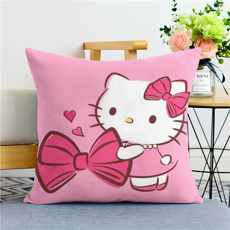 Cute gato de dibujos animados imitación super almohada rosa encantadora chica corazón almohada funda foto diseño de personalidad creativa DIY