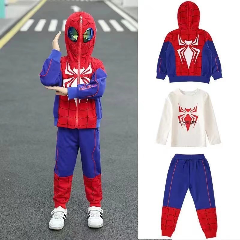 男の子スパイダーマン子供服春秋ツーピース子供スポーツスーツ子供春服ベビーウルトラマン服|undefined