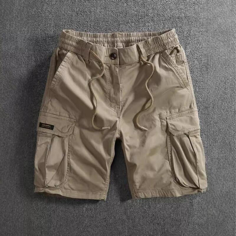 American Vintage Work Shorts Men's Summer Trendy All-match Comfortable Five-point Pants Loose Straight Multi-pocket Middle Pants