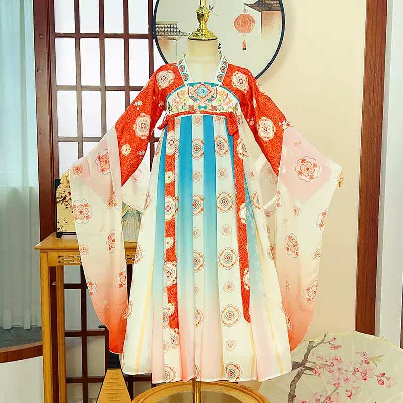 女童汉服春款2025春装新款古风连衣裙小女孩唐装儿童超仙古装春季