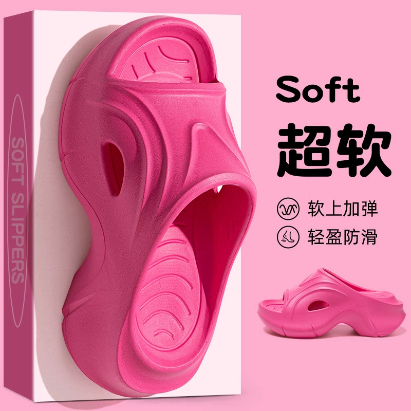 Женские тапочки на толстой подошве на высоком каблуке, летние женские верхние тапочки, женские пляжные туфли на танкетке интернет-знаменитостей, женские туфли на платформе, босоножки женские