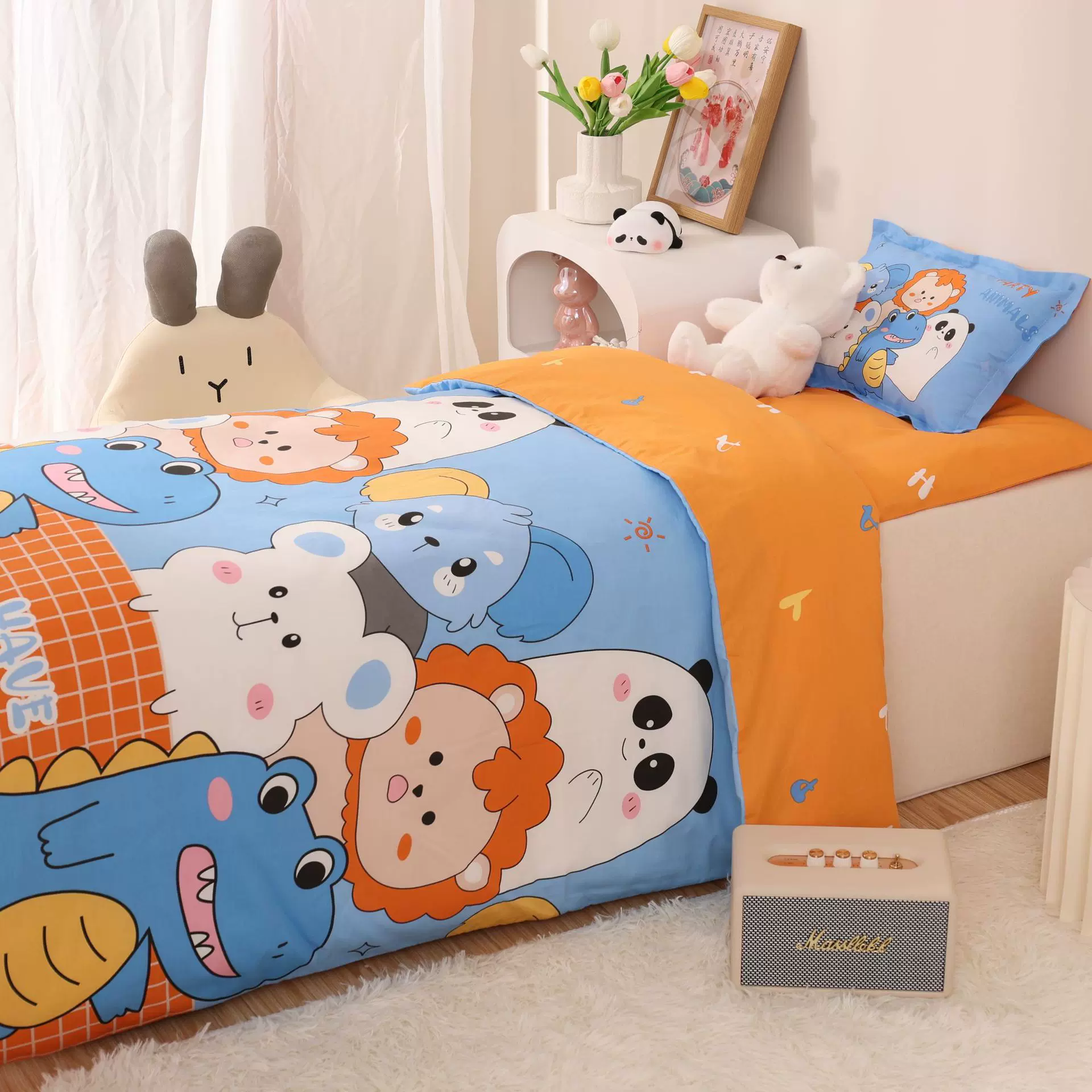 定制四季款儿童幼儿园入园午睡六件套40s全棉斜纹款式三件套