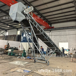 650mm带宽8米长移动电动升降皮带输送机XWZF 破碎塑料输送机