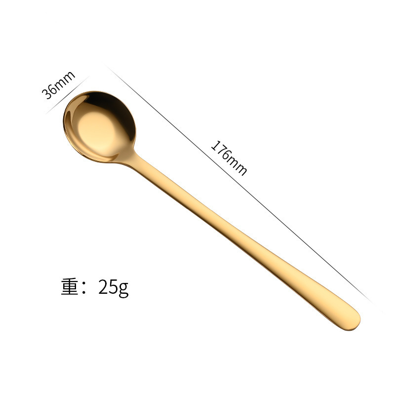 304不锈钢勺子创意平底咖啡勺高颜值燕窝蜂蜜搅拌勺调料勺批发|undefined