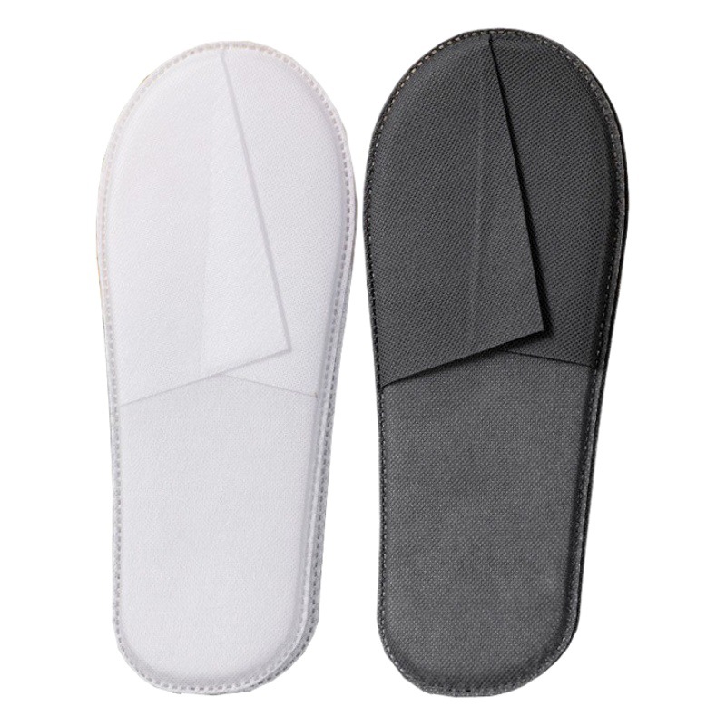 Factory Wholesale Disposable Non-Slip Slippers for Hotels and Guesthouses, Spring Thickened Non-Woven Fabric Custom Hotel Supplies