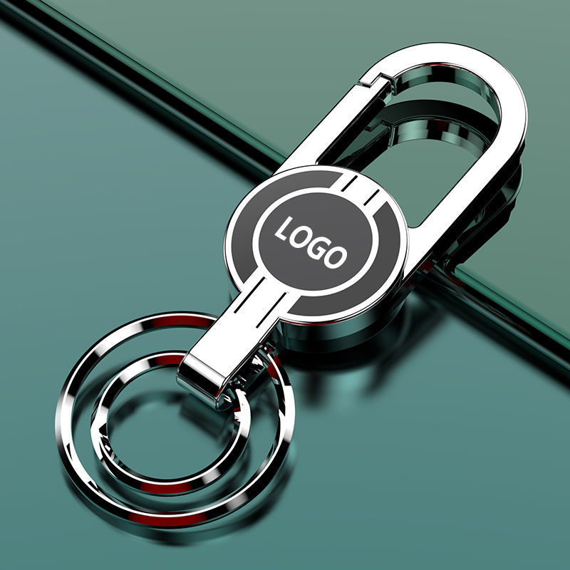 Advanced safety anti-lost car keychain home creative traditional simplified family name car logo laser engraving men's buckle