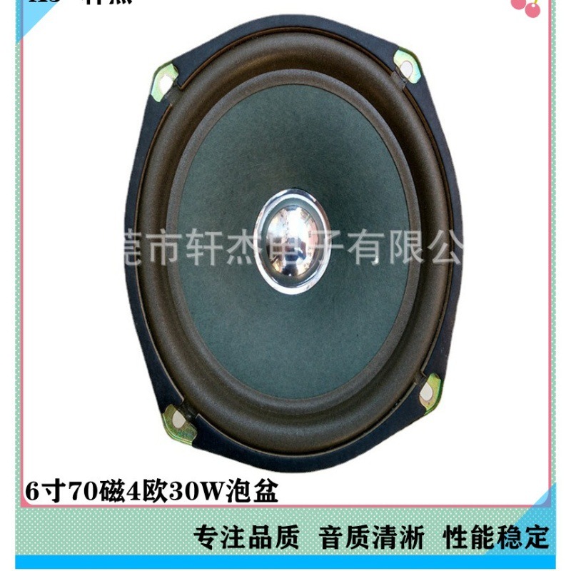 6寸苹果型外磁165mm泡边方70磁4欧30W喇叭声音户外广场音箱声音大