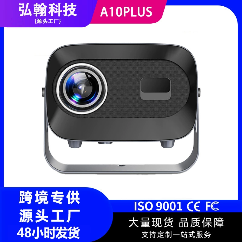A10 Plus Android Projector Cross-border Portable Projector Gaolumen Home Projection 4K Office Projector