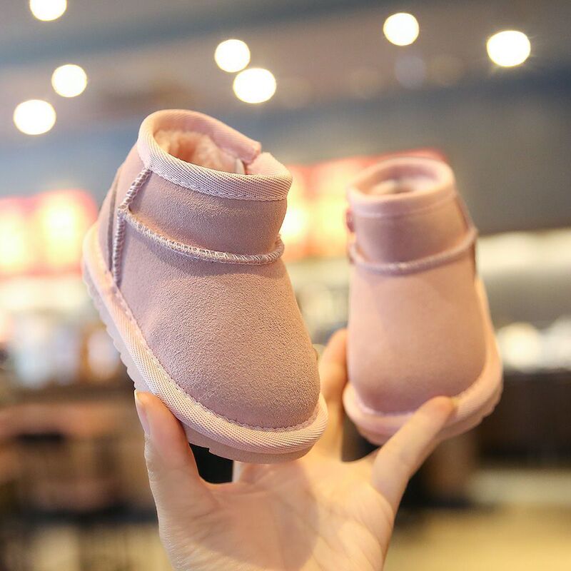 宝宝雪地靴冬季儿童学步短靴韩版男女童加绒加厚保暖婴童棉靴小童|undefined