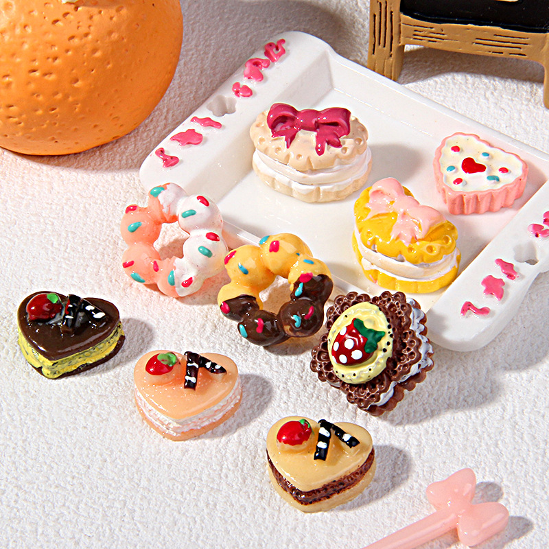 Japonés y coreano crema teléfono móvil Shell material simulación resina postre DIY niños lindos accesorios para el cabello accesorios para el tocado