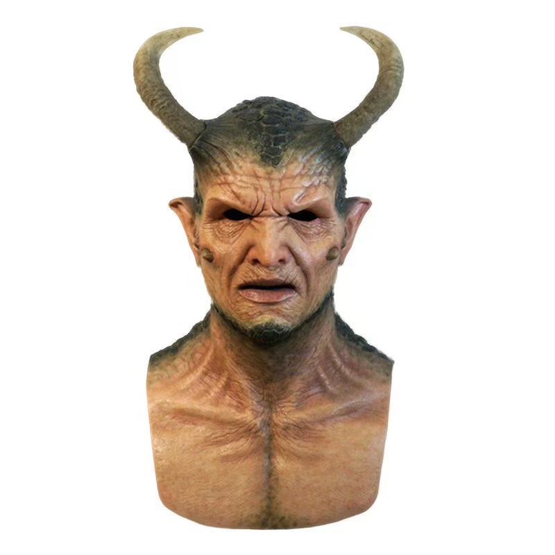 Nuevo producto transfronterizo Máscara de diablo Cubierta completa Fiesta de baile de diablo Máscara de diablo hexagonal Oscuro Hellboy