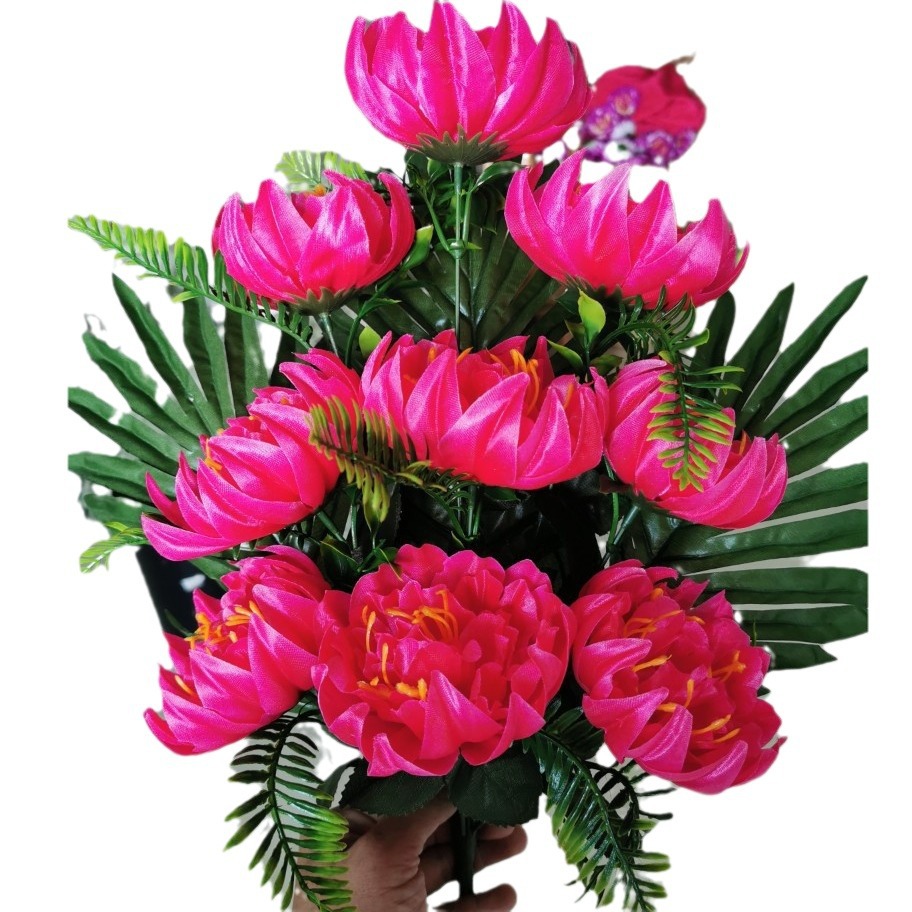 9 flores de peonía de ángulo agudo flores de imitación de flores inmortales