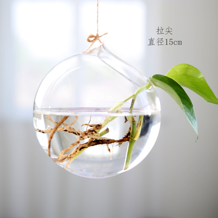 Creativo colgante pecera hidropónico de cristal botella decoraciones la boda artesanías caseras creativas