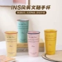 大容量办公室英文陶瓷随手杯