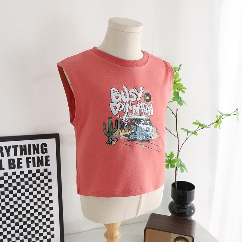 저지 조끼 러스티 레드