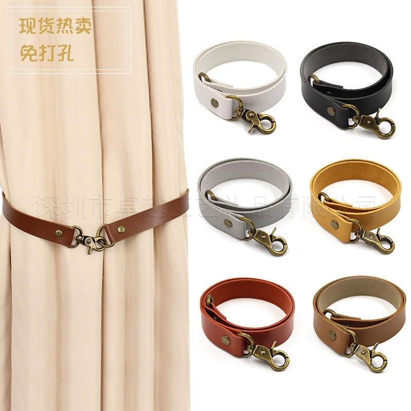 Новый современный простой кожаный ремешок для штор, трансграничный ремешок для штор для гостиной отеля, неперфорированная Пряжка для штор в наличии