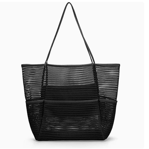 비치백 더블 레이어 블랙